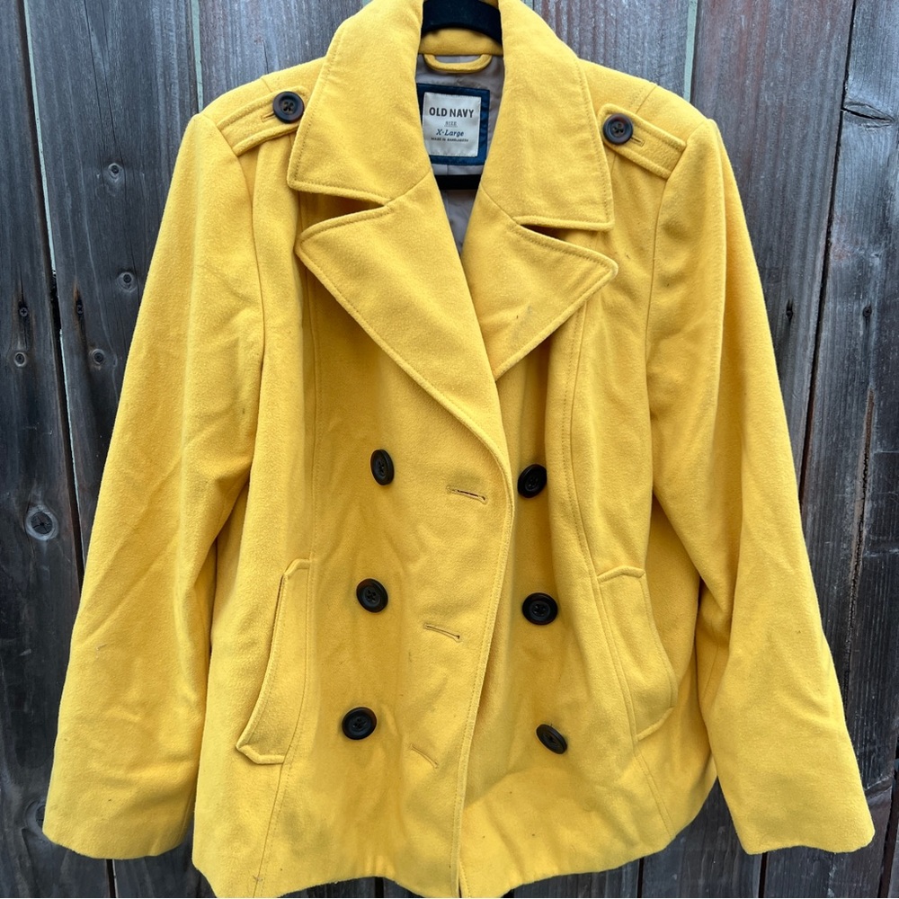 Yellow Fleece Coat
